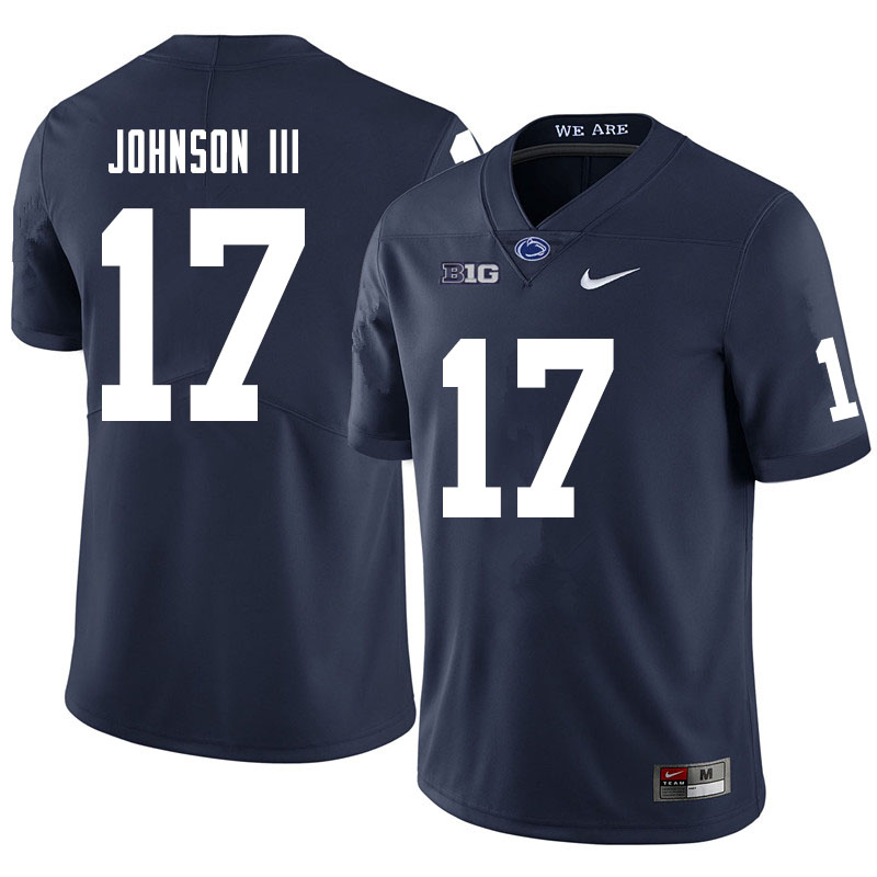 NCAA Nike Men's Penn State Nittany Lions Joseph Johnson III #17 College Football Authentic Navy Stitched Jersey YVG8598AD